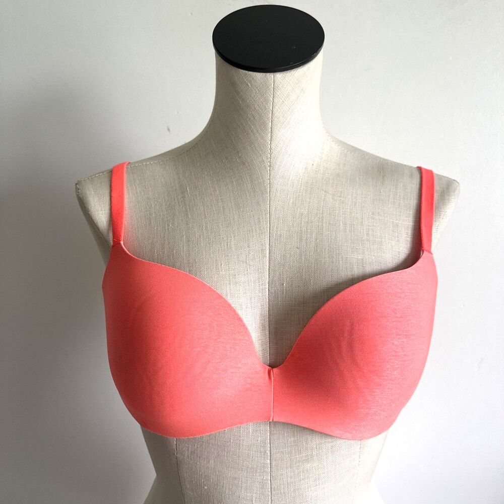 Victoria’s Secret Bra PINK Wear Light Lift Bra Neon Orange Size 34D